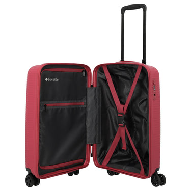 Travelite Air Stripe - 4 - Rollen - Kabinentrolley Slim 55 cm (red) - Markenkoffer