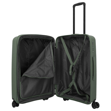 Travelite Air Stripe - 4 - Rollen - Trolley 66 cm erw. (green) - Markenkoffer