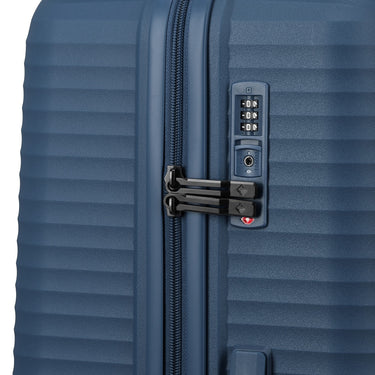 Travelite Air Stripe - 4 - Rollen - Trolley 66 cm erw. (navy) - Markenkoffer