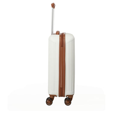 Travelite Bali - 4 - Rollen - Kabinentrolley S 55 cm (weiß/cognac) - Markenkoffer