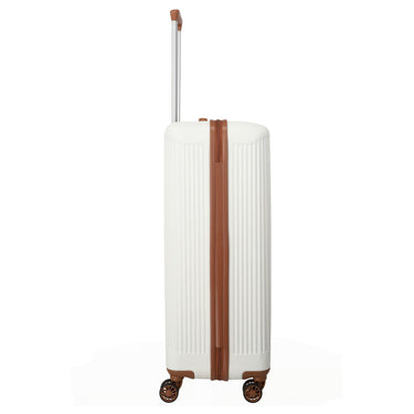 Travelite Bali - 4 - Rollen - Trolley L 77 cm (weiß/cognac) - Markenkoffer