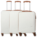 Travelite Bali - 4 - Rollen Trolley Set 3tlg. (weiß/cognac) - Markenkoffer