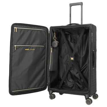 Travelite BARBARA Stepp - 4 - Rollen - Trolley L 80 cm (schwarz, 80 cm) - Markenkoffer