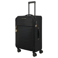 Travelite BARBARA Stepp - 4 - Rollen - Trolley M 68 cm erw. (schwarz, 68 cm) - Markenkoffer
