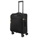 Travelite BARBARA Stepp - 4 - Rollen - Trolley S 55 cm erw. (schwarz, 55 cm) - Markenkoffer