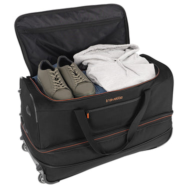 Travelite Basics - Rollenreisetasche 98/119L 70 cm erw. (schwarz) - Markenkoffer