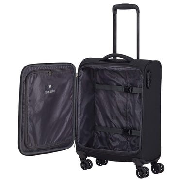 Travelite Chios - 4 - Rollen - Kabinentrolley S 55 cm (schwarz) - Markenkoffer