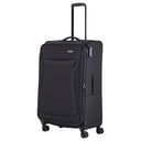 Travelite Chios - 4 - Rollen - Trolley L 78 cm erw. (schwarz) - Markenkoffer