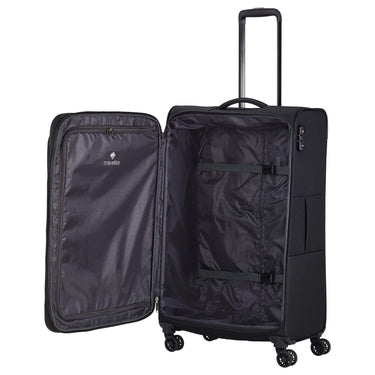 Travelite Chios - 4 - Rollen - Trolley L 78 cm erw. (schwarz) - Markenkoffer