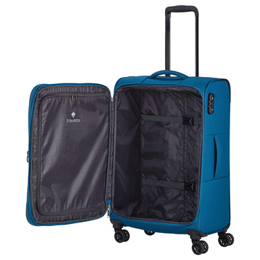 Travelite Chios - 4 - Rollen - Trolley M 67 cm erw. (petrol) - Markenkoffer