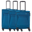 Travelite Chios - 4 - Rollen - Trolley Set 3tlg. (petrol) - Markenkoffer