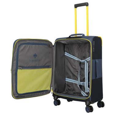Travelite Color Craze - 4-Rollen-Trolley M 66 cm erw. (dunkelblau) - Ansicht 6