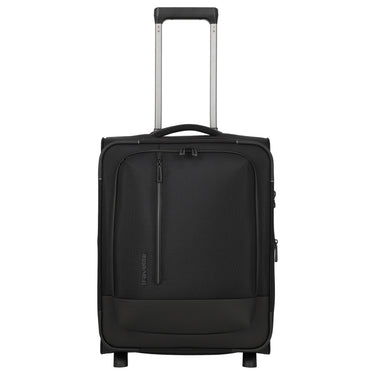 Travelite Crosslite - 2 - Rollen - Kabinentrolley S 54 cm erw. (black) - Markenkoffer