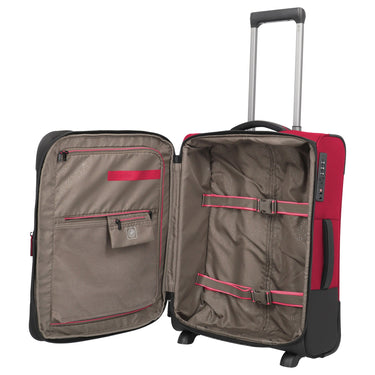 Travelite Crosslite - 2 - Rollen - Kabinentrolley S 54 cm erw. (red) - Markenkoffer