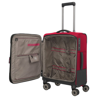 Travelite Crosslite - 4-Rollen-Kabinentrolley S 55 cm erw. (red) - Ansicht 6