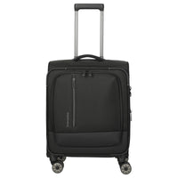 Travelite Crosslite - 4 - Rollen - Kabinentrolley S 55 cm erw. (schwarz) - Markenkoffer