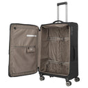 Travelite Crosslite - 4 - Rollen - Trolley L 77 cm erw. (black) - Markenkoffer