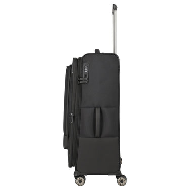 Travelite Crosslite - 4 - Rollen - Trolley L 77 cm erw. (black) - Markenkoffer