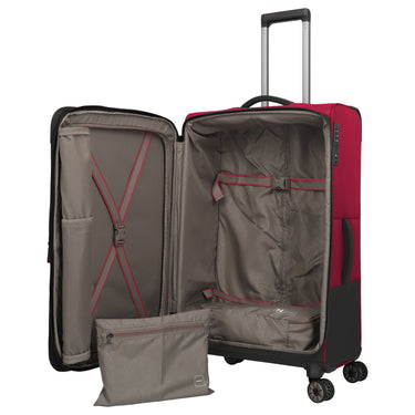 Travelite Crosslite - 4 - Rollen - Trolley L 77 cm erw. (red) - Markenkoffer