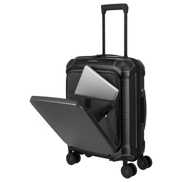 Travelite Millennium - 4 - Rollen - Kabinentrolley mit Vortasche S 55 cm (black) - Markenkoffer