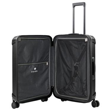 Travelite Millennium - 4 - Rollen - Trolley M 67 cm erw. (black) - Markenkoffer