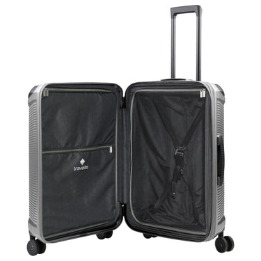 Travelite Millennium - 4 - Rollen - Trolley M 67 cm erw. (silver) - Markenkoffer