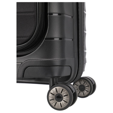 Travelite Mooby - 4 - Rollen - Kabinentrolley mit Vortasche S 55 cm (black) - Markenkoffer