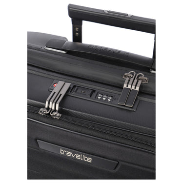 Travelite Mooby - 4 - Rollen - Kabinentrolley mit Vortasche S 55 cm (black) - Markenkoffer
