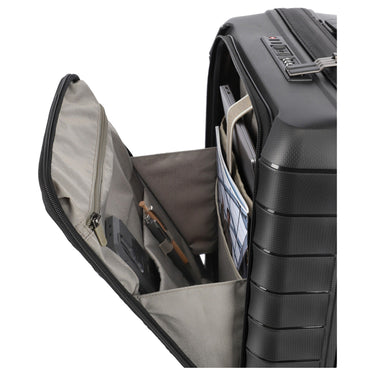 Travelite Mooby - 4 - Rollen - Kabinentrolley mit Vortasche S 55 cm (black) - Markenkoffer