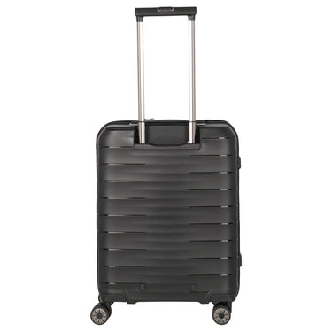 Travelite Mooby - 4 - Rollen - Kabinentrolley mit Vortasche S 55 cm (black) - Markenkoffer