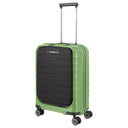 Travelite Mooby - 4 - Rollen - Kabinentrolley mit Vortasche S 55 cm (grün) - Markenkoffer