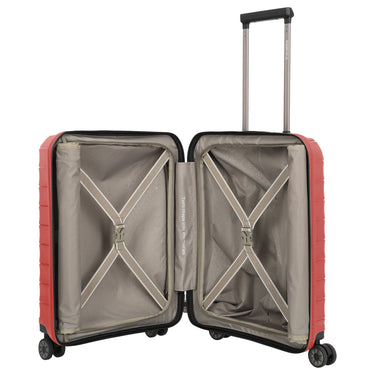 Travelite Mooby - 4 - Rollen - Kabinentrolley mit Vortasche S 55 cm (rot) - Markenkoffer