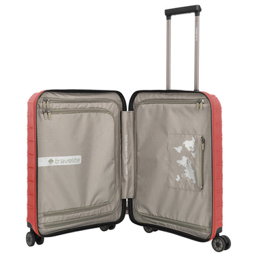 Travelite Mooby - 4 - Rollen - Kabinentrolley mit Vortasche S 55 cm (rot) - Markenkoffer