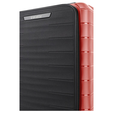 Travelite Mooby - 4 - Rollen - Kabinentrolley mit Vortasche S 55 cm (rot) - Markenkoffer