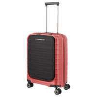 Travelite Mooby - 4 - Rollen - Kabinentrolley mit Vortasche S 55 cm (rot) - Markenkoffer