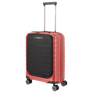 Travelite Mooby - 4 - Rollen - Kabinentrolley mit Vortasche S 55 cm (rot) - Markenkoffer