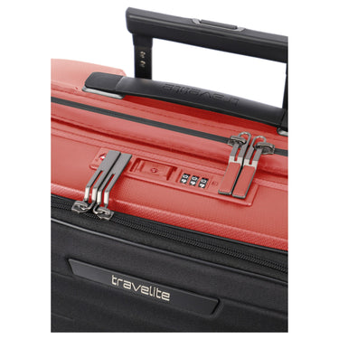 Travelite Mooby - 4 - Rollen - Kabinentrolley mit Vortasche S 55 cm (rot) - Markenkoffer