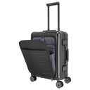 Travelite Next - 4 - Rollen - Kabinentrolley mit Vortasche S 55 cm (black) - Markenkoffer
