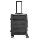 Travelite Next - 4 - Rollen - Kabinentrolley mit Vortasche S 55 cm (black) - Markenkoffer