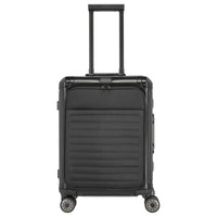 Travelite Next - 4 - Rollen - Kabinentrolley mit Vortasche S 55 cm (black) - Markenkoffer
