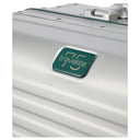 Travelite Next 75 Jahre Jubiläums - Edition - 4 - Rollen - Kabinentrolley S 55 cm (silber - grün) - Markenkoffer