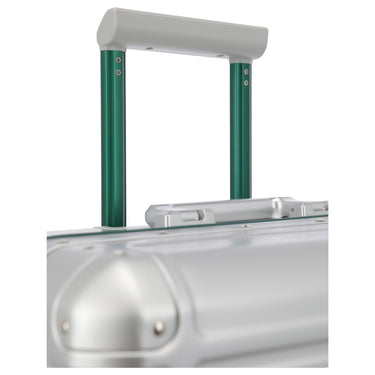 Travelite Next 75 Jahre Jubiläums - Edition - 4 - Rollen - Kabinentrolley S 55 cm (silber - grün) - Markenkoffer