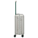 Travelite Next 75 Jahre Jubiläums - Edition - 4 - Rollen - Kabinentrolley S 55 cm (silber - grün) - Markenkoffer