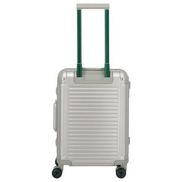 Travelite Next 75 Jahre Jubiläums - Edition - 4 - Rollen - Kabinentrolley S 55 cm (silber - grün) - Markenkoffer