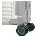 Travelite Next 75 Jahre Jubiläums - Edition - 4 - Rollen - Kabinentrolley S 55 cm (silber - grün) - Markenkoffer