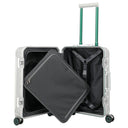 Travelite Next 75 Jahre Jubiläums - Edition - 4 - Rollen - Kabinentrolley S 55 cm (silber - grün) - Markenkoffer