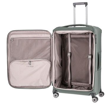 Travelite Priima - 4 - Rollen - Trolley L 79 cm erw. (olive) - Markenkoffer