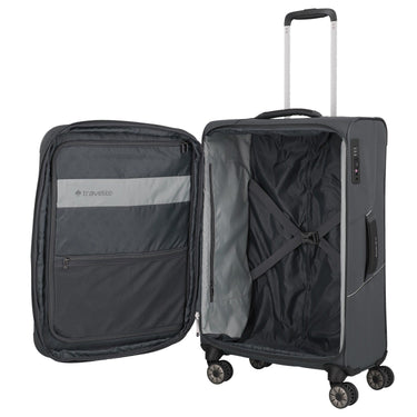 Travelite Skaii - 4 - Rollen - Trolley M 67 cm erw. (gipfelgrau) - Markenkoffer
