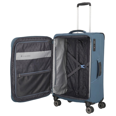 Travelite Skaii - 4 - Rollen - Trolley M 67 cm erw. (panoramablau) - Markenkoffer