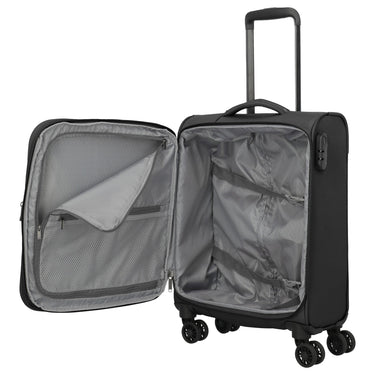 Travelite Umbria - 4 - Rollen - Kabinentrolley S 55 cm erw. (black) - Markenkoffer